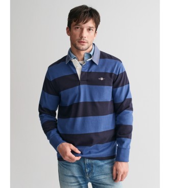Gant Para Hombre. 2004083 Polo De Cambray A Rayas Azul (Xl), Casual, AlgodóN, Manga Larga-image