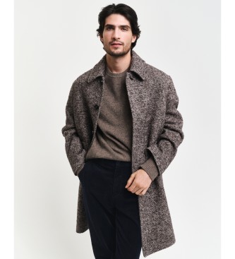 Gant para hombre. 8050226 Jersey de cuello redondo en mezcla de lana marrón (XL), Casual