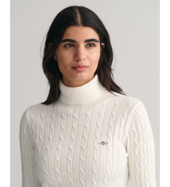 Gant para mujer. 4800102 Jersey De Punto De Ochos Con Cuello De Cisne En Algodón Elástico blanco (L), Casual 2