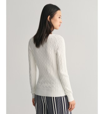 Gant para mujer. 4800101 Jersey de punto de ochos elástico blanco (S), Casual, Algodón, Manga larga 3