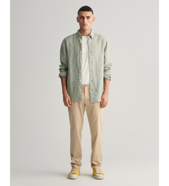 Gant Para Hombre. 1505280 PantalóN Chino Deportivo Slim Fit Beige (40/32), Casual, AlgodóN-image