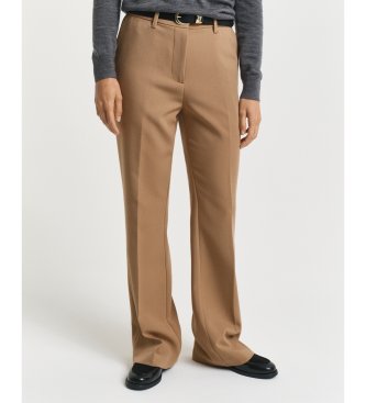 Gant Pantalones de vestir Slim Fit acampanados beige