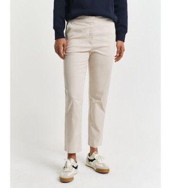 Gant para mujer. 4150237 Pantalón de vestir Slim Fit Cigarette beige (36), Casual, Algodón