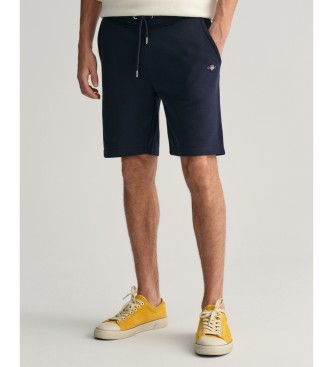 Gantvoor mannen. 2009027 Shield Sport Korte Broek Navy (XXL), Casual, Katoen, Marineblauw