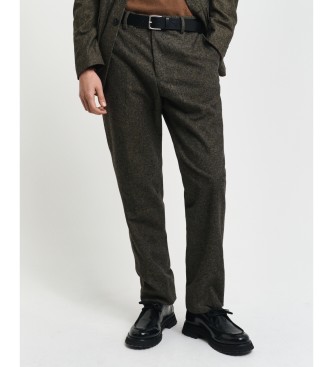 Gant para hombre. 1505323 Pantalón De Traje Slim Fit Donegal marrón (46), Casual, Lana