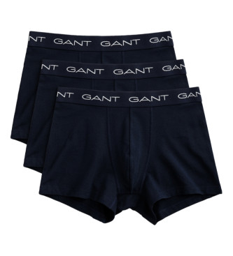 Gant Pack de tres bóxers marino