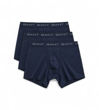 Gantvoor mannen. 900023004 Set 3 boxershorts Free navy (L), Homewear, Katoen, Marineblauw