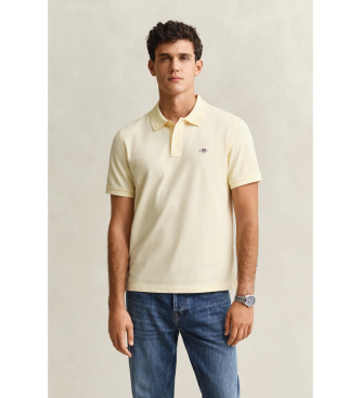 Gant para hombre. 2210 Polo Regular Fit amarillo (S), Casual, Manga corta, Algodón Orgánico, Sostenible