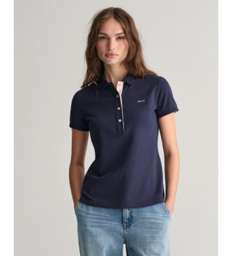 Gant para mujer. 4200828 Polo de piqué con cuello Contrast marino (L), Casual, Algodón, Manga corta
