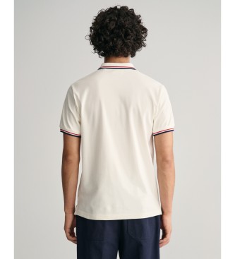 Gant para hombre. 2013042 Polo De Piqué Con Ribete En Dos Colores blanco 3
