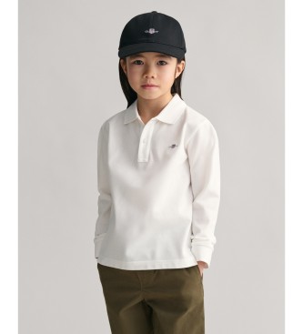 Gant unisex para niños. 802550 Polo de piqué de manga larga Shield blanco (3/4años= 98/104cm), Casual, Algodón, moda infantil