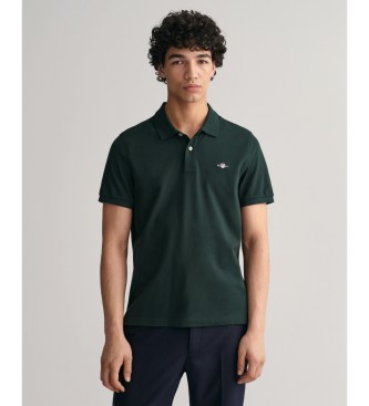 Gant para hombre. 2210 Polo de piqué Regular Fit Shield verde (M), Casual, Algodón, Clásico, Manga corta