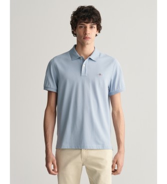 Gant para hombre. 2210 Polo de piqué Regular Fit Shield azul claro (4XL), Casual, Algodón, Manga corta