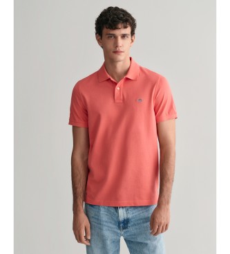 Gant para hombre. 2210 Polo Piqué Regular Fit Shield rosa (M), Casual, Algodón, Manga corta, Coral