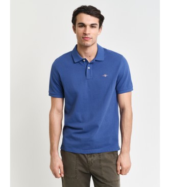 Gant para hombre. 2210 Polo De Piqué Regular Fit Shield azul (M), Casual, Algodón, Manga corta
