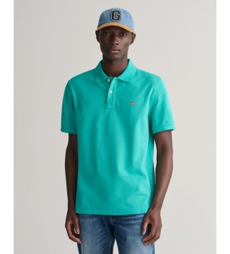 Gant para hombre. 2210 Polo de piqué Regular Fit Shield turquesa (XXL), Casual, Algodón, Manga corta