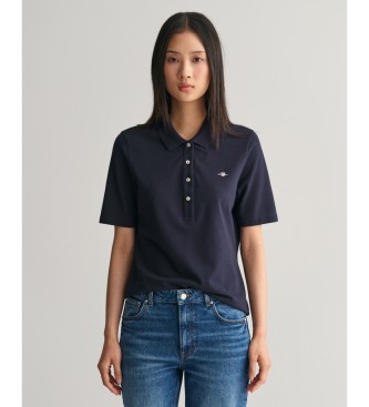 Gant para mujer. 4202231 Polo de piqué Shield marino (L), Casual, Algodón, Manga corta