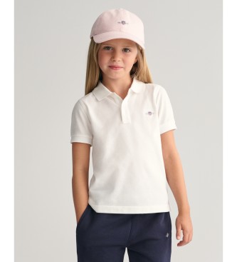 Gant unisex para niños. 802546 Polo de piqué Shield Kids blanco (5/6años= 110/116cm), Casual, Algodón, Manga corta, moda infantil