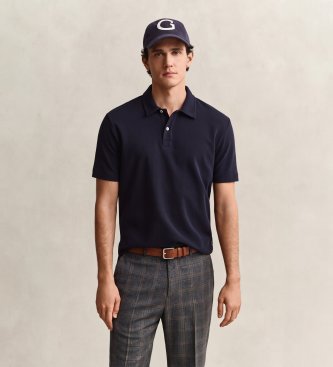 Gant Bleu Polo Aus Strukturierter Wolle Micro - Bild 4