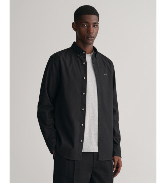 Gant para hombre. 3000300 Camisa Oxford Pinpoint Regular Fit negro (S), Casual, Fiesta, Algodón, Clásico, Manga larga