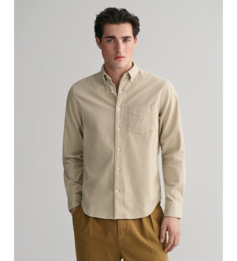 Gant para hombre. 3230228 Camisa Regular Fit de pana beige (XXL), Casual, Algodón, Manga larga