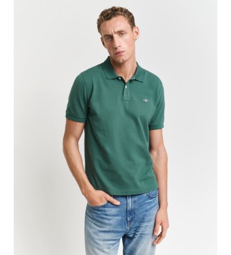 Gant para hombre. 2210 Polo de piqué Regular Fit Shield verde (L), Casual, Algodón, Manga corta