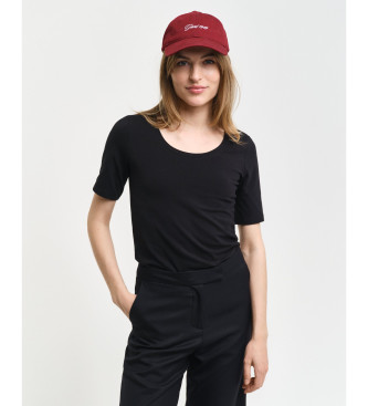 Gant para mujer. 4203491 Camiseta Scoop negro (L), Casual, Algodón, Manga corta