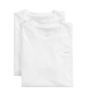 Gant para hombre. 900012008 Set de 2 camisetas de cuello redondo blanco (S), Homewear, Algodón, Manga corta