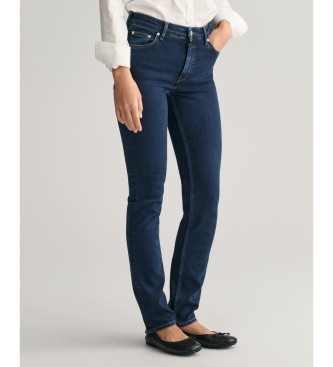 Gant para mujer. 4100197 Jeans Slim Fit Super Estrechos azul (28/32), Casual, Algodón, Denim
