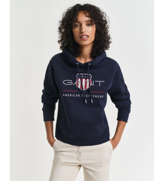 Gant para mujer. 4200276 Sudadera Con Capucha Archive Shield marino (S), Casual, Algodón