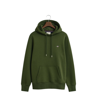 Gant para hombre. 2007058 Sudadera con Capucha Shield verde (XL), Casual, Algodón