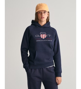 Gant unisex para niños. 906884 Sudadera con capucha Archive Shield marino (9/10años= 134/140cm), Casual, Algodón, Manga larga, moda infantil