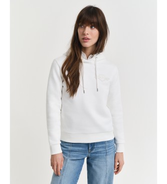 Gant Sudadera con capucha Tonal Shield blanco
