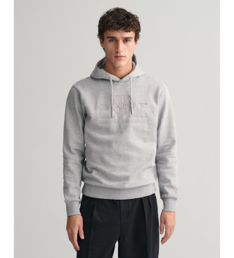 Gant para hombre. 2037020 Sudadera con capucha Tonal Archive Shield gris (XL), Casual, Algodón