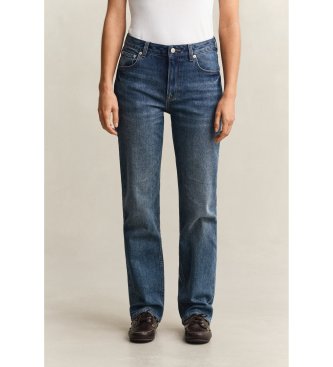 Gant Jeans elásticos de pernera recta azul