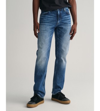 Gant para hombre. 1000261 Jeans Regular Fit azul (34/34), Casual, Algodón, Denim