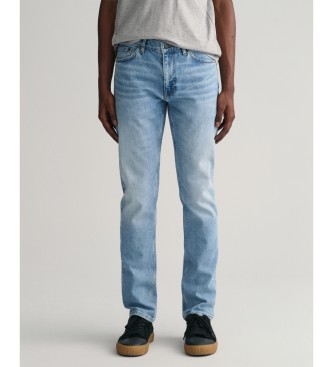Gant para hombre. 1000260 Jeans Slim Fit azul (34/32), Casual, Algodón, Denim, Sostenible