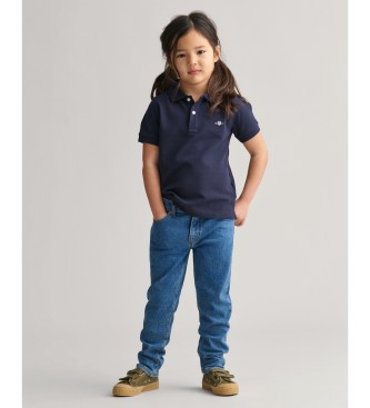 Gant Unisex Para CriançA. 810310 CalçAs De Ganga De Corte Justo Azuis (5/6AñOs= 110/116Cm), Azul, Casual, AlgodãO, Denim, SustentáVel, Moda-image