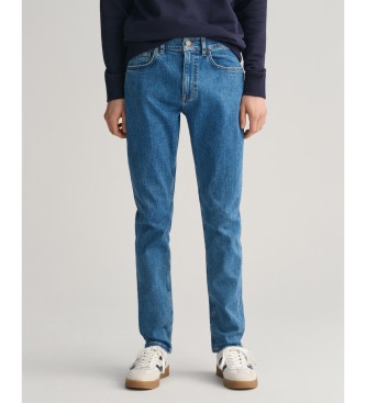 Gant para niño. 910095 Jeans Slim Fit azul (10años= 140cm), Casual, Algodón, Denim, moda infantil