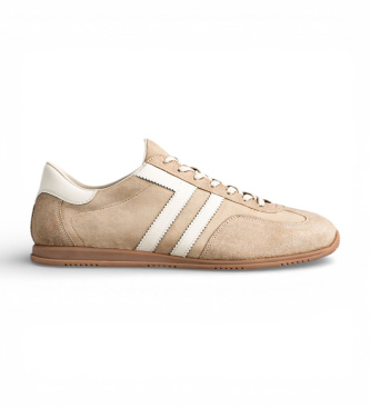 Gant para hombre. 872633278 Zapatillas de Piel Spearclub beige (42), Plano, Ante, Cordones, Casual