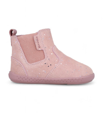 Botines de Piel 241303 rosa (21), Plano, Cremallera, Casual, moda infantil, Garvalin outlet 2024.