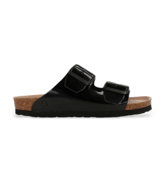 Genuins para mujer. G106300 Sandalias Honolulu Vegan Charol negro (36), Plano, Ninguno, Casual