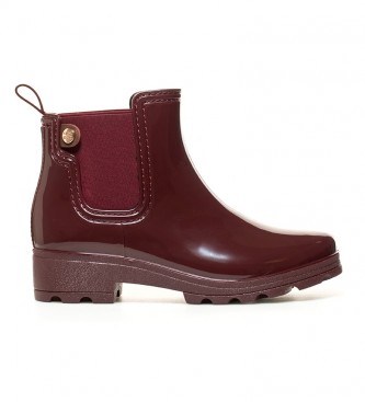 Gioseppo para mulher. Galochas vermelho-Height cana-de-Chelsea: 11cm-