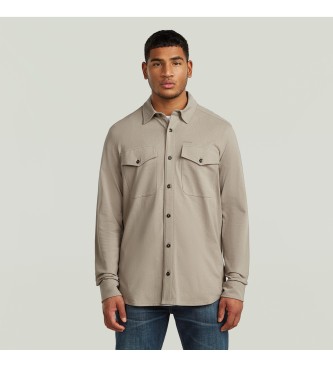 G-Star para hombre. D29110-E385-G106 Camisa de punto Marine beige (S), Casual, Algodón, Manga larga