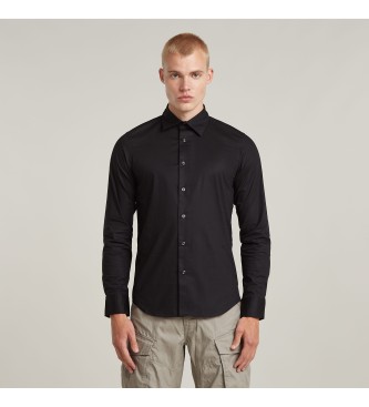 Camisa Slim negro (M), Casual, Algodón, Manga larga, G-Star outlet 2024.
