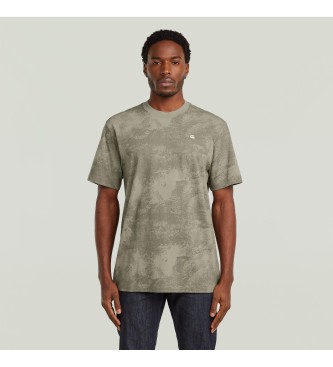G-Star para hombre. D28589-E400-J183 Camiseta Allover Print kaki (XL), Marrón, Casual, Verde, Algodón, Manga corta