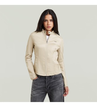G-Star para mujer. D28432-C105-1214 Chaqueta Lynn Biker beige (29/32), Casual, Algodón Orgánico, Sostenible