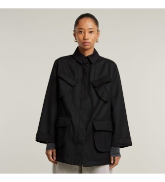 Chaqueta de campo de corte A de Chisel negro (XXS), Casual, Sostenible, Lana reciclada, G-Star outlet