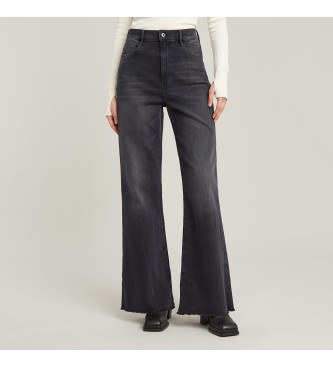G-Star para mujer. D20987-393-C778 Jeans Deck Ultra High Wide Leg negro (26/32), Casual, Algodón, Sostenible