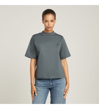 G-Star para mujer. D26413-E017-5781 Camiseta Logo mock gris (S), Casual, Algodón, Manga corta